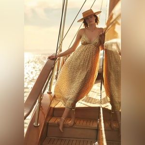 Anthropologie let me be babydoll maxi dress